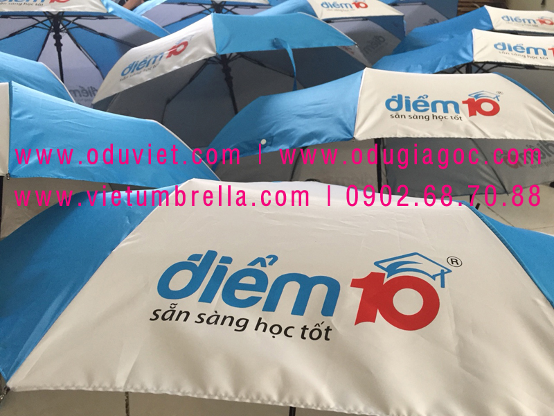 xưởng sản xuất ô dù cầm tay in logo quảng cáo
